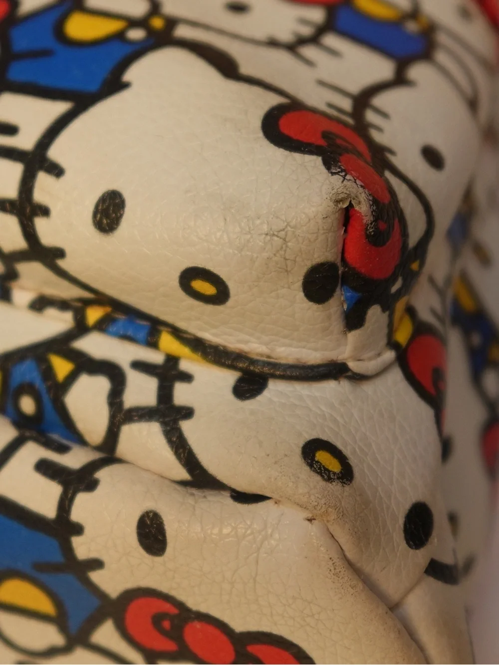Hello Kitty White Backpack with Red Bows and Blue Outfits